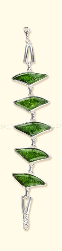 Браслет Бернит, посеребрение